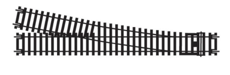 Hornby R8078 - 1: 76 - Weiche, rechts, 255 mm, 11,25°